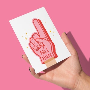 NO1 HUN A6 Carte de vœux | Jour de la Saint-Valentin | Îles Galentines | meilleur ami | amitié | bravo | Félicitations | Bonne chance