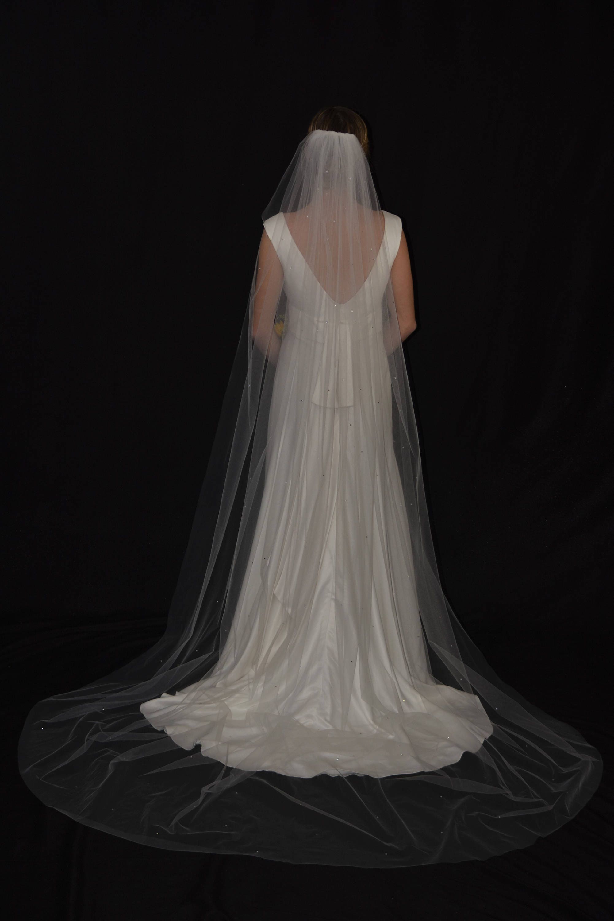 Cathedral Veil with Crystals Sparkly Cathedral Veil Etsy 日本