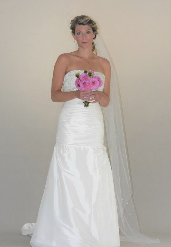 full length veil with crystals