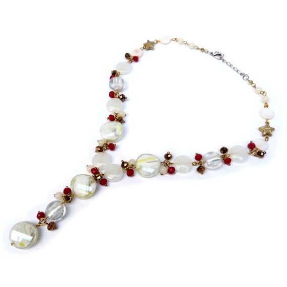Parure Collier Et Boucles D'oreilles En Perles De Verre Argenté - Neuf Avec étiquettes