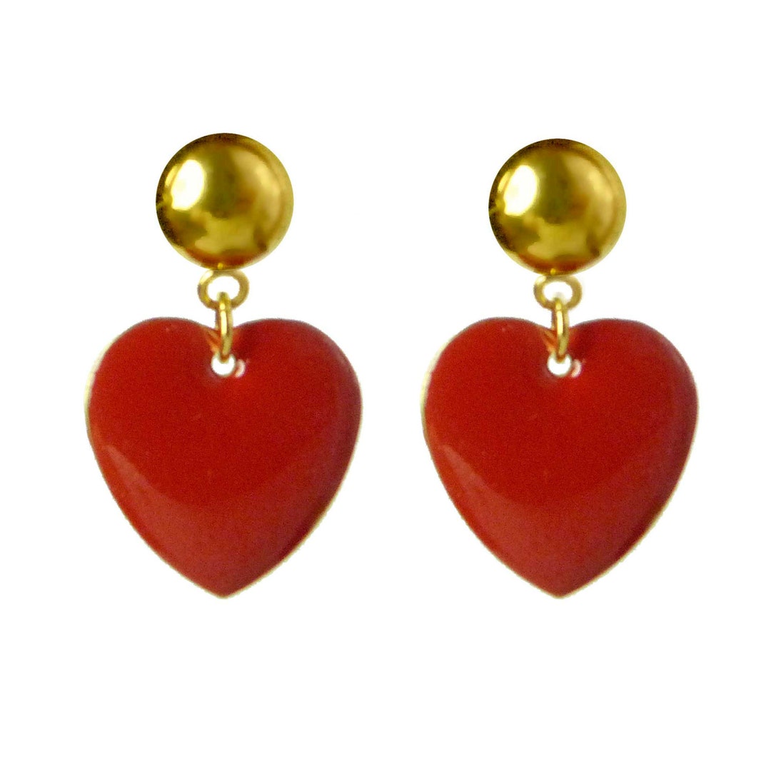 boucles-d-oreilles-c-ur-rouge-clou-d-oreille-mini-coeur-etsy-france