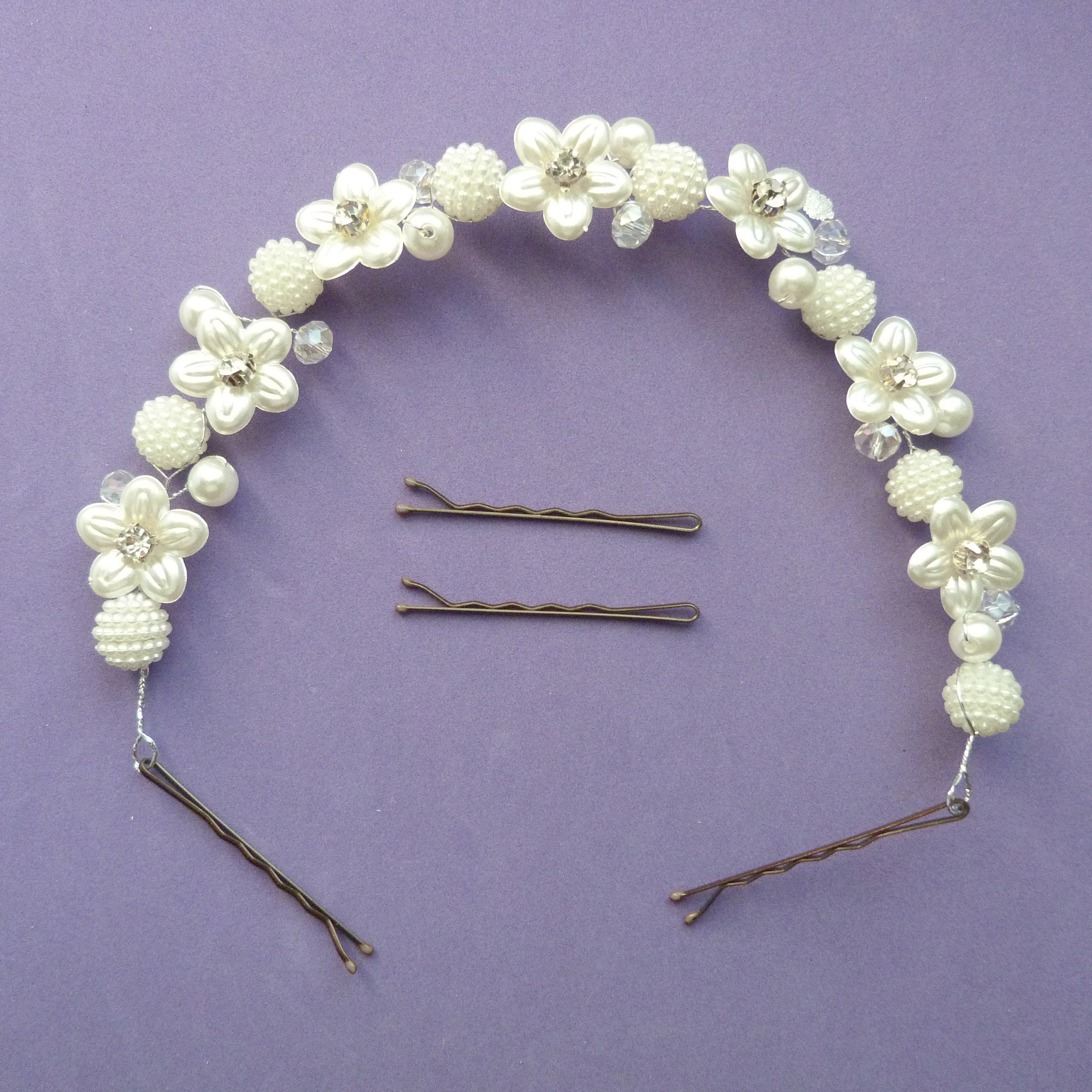 Lot De 6 Pics à Cheveux Avec Perles – Ivoire/Crème – Idéal Mariage Ou Soirée