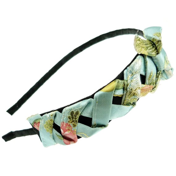 Elegant Multicolor Braided Headband Boho Chic Tie Dye Headbands for Women - Knotted Braid Style  main image 4