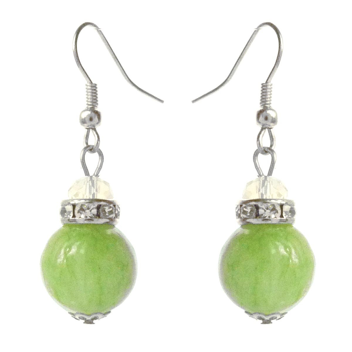 Boucles D'Oreilles Pendantes Tendance Avec Perles En Cristal - Double