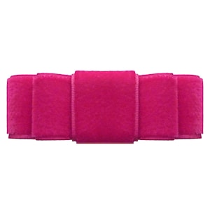 Fuchsia pink velvet brooch - safety pin or clip