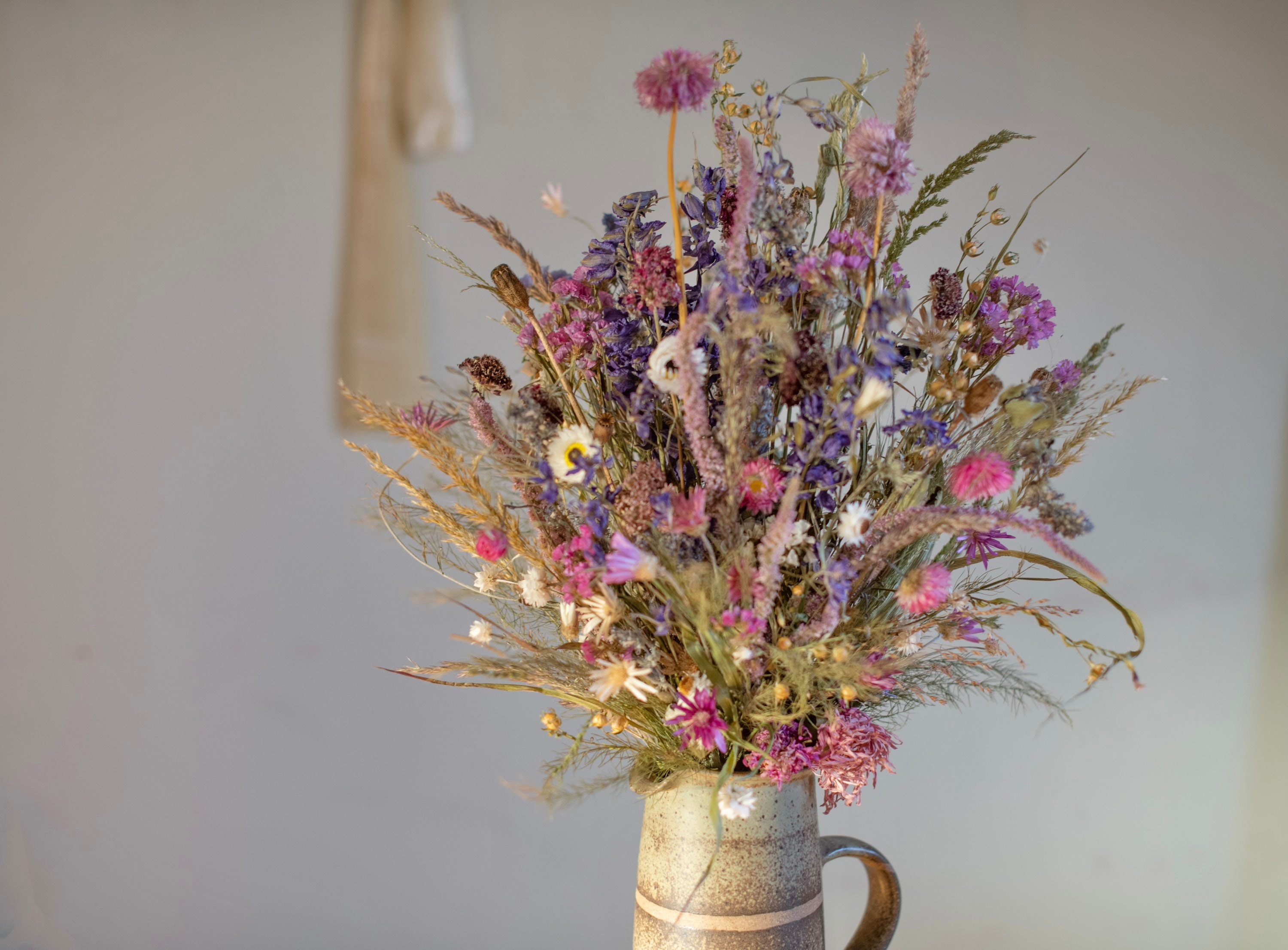 Wildflower Meadow Dried Flower Arrangement. Dried Bouquet in - Etsy UK