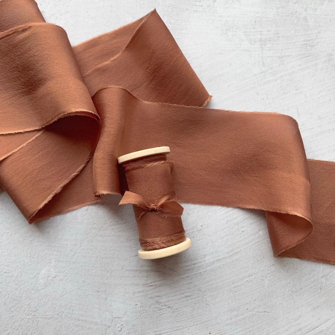 CINNAMON Hand Dyed Silk Ribbon Perfect for floral bouquets Etsy