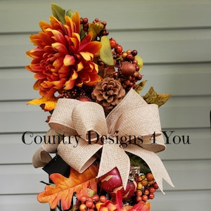 Fall floral lantern swag,fall floral swag, fall lantern swag,fall swag,lantern swag, fall floral decor, fall decor, Thanksgiving decor