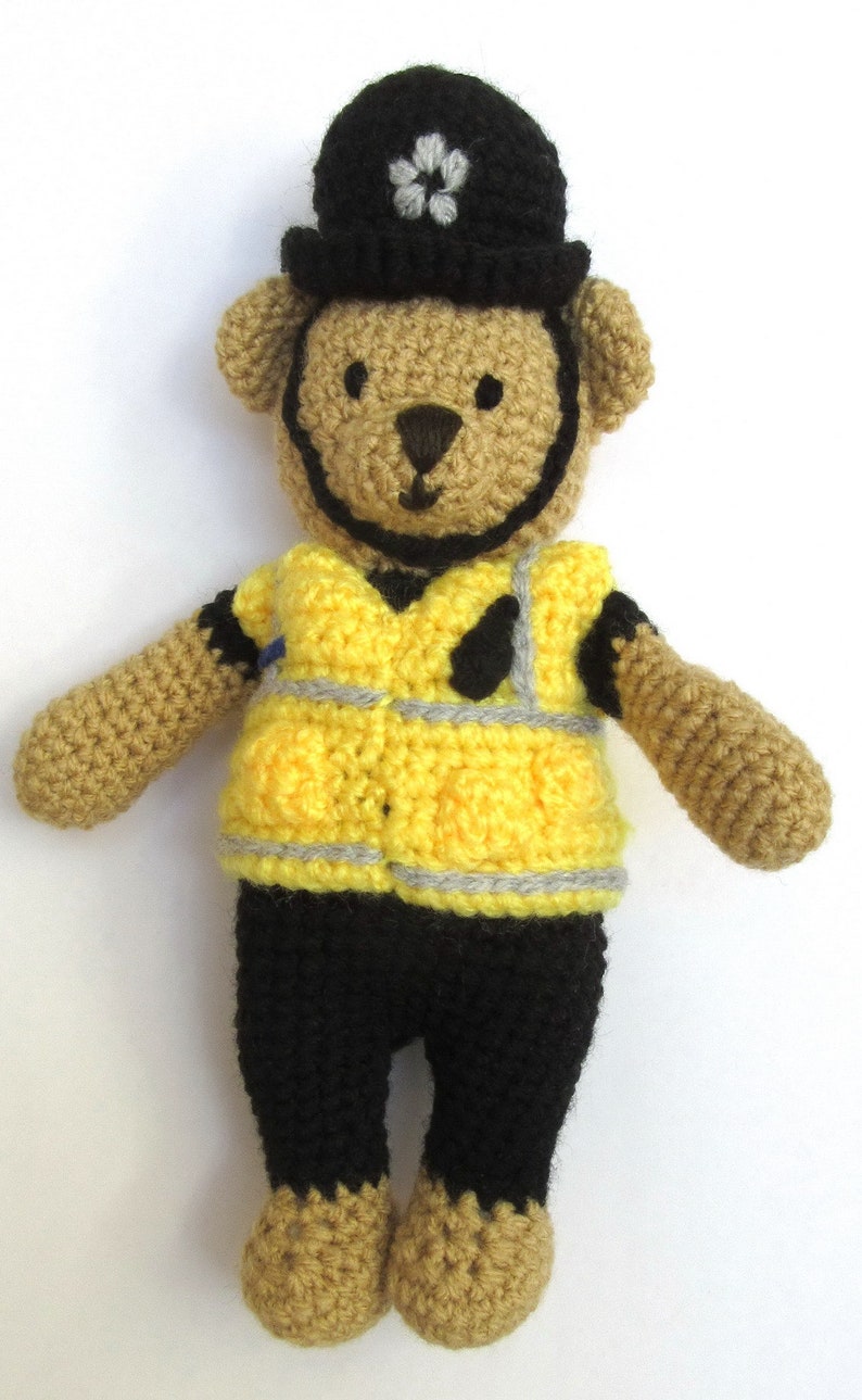 Police Bear Pattern Crocheted Policeman Bear. Pattern Only. - Etsy UK