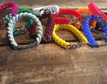 Marc by Marc Jacobs Disco Yellow Rubber Tube Bracelet, Bold Statement Jewelry Marc by Marc Jacobs Yellow Rubber Bracelet With Chunky Chain  main image 3