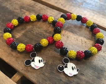 Mickey Mouse Beaded Bracelet