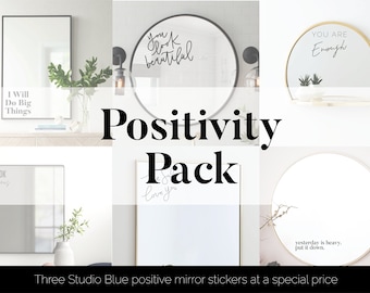 Positivity Pack - 3 Positive Mirror Sticker Pack