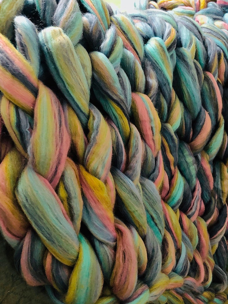 Chunky Knit Blanket Home Decor New MultiColored Arm Knit Etsy