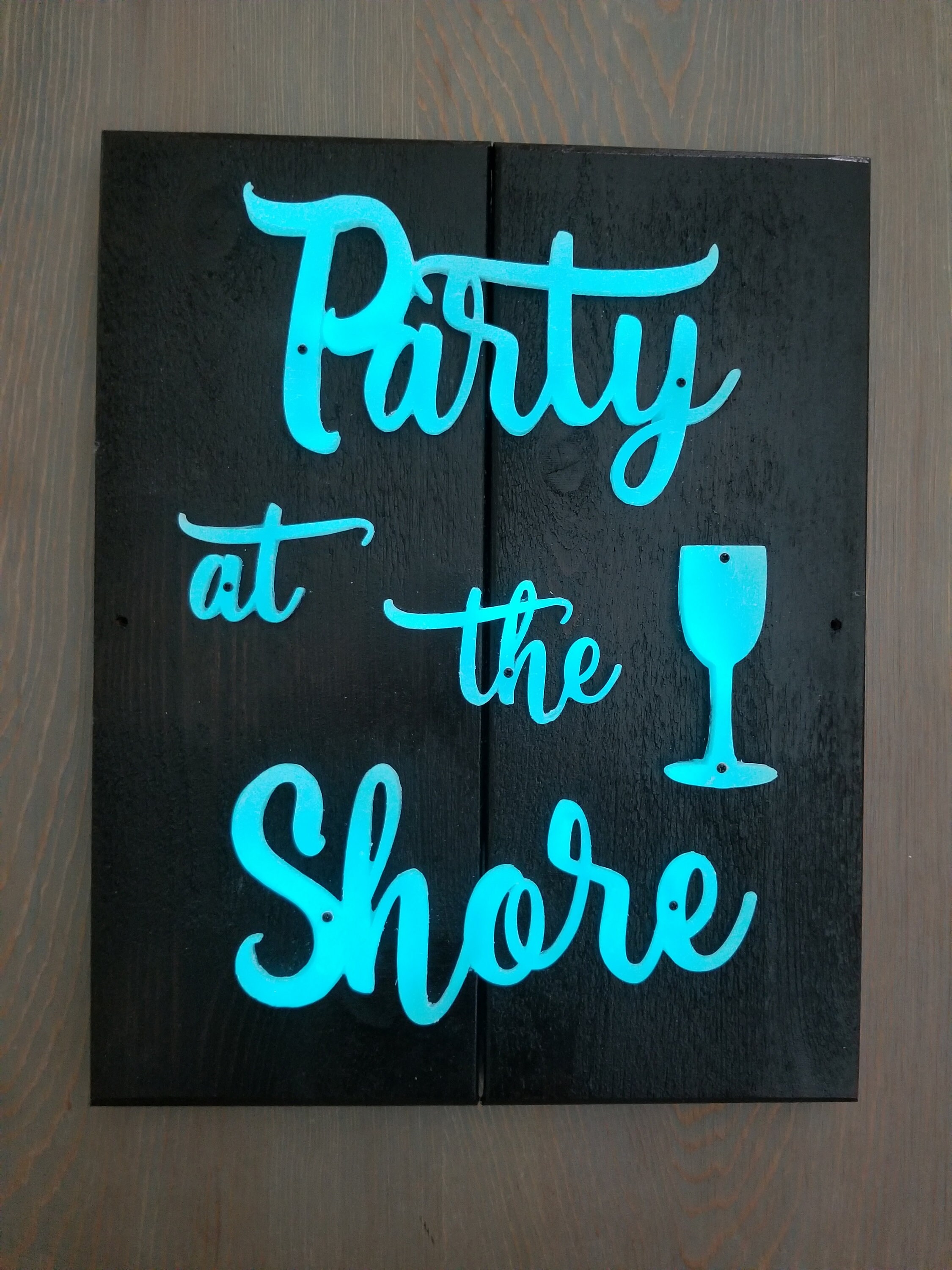 Glow in the dark signs for interior and exterior use. Etsy