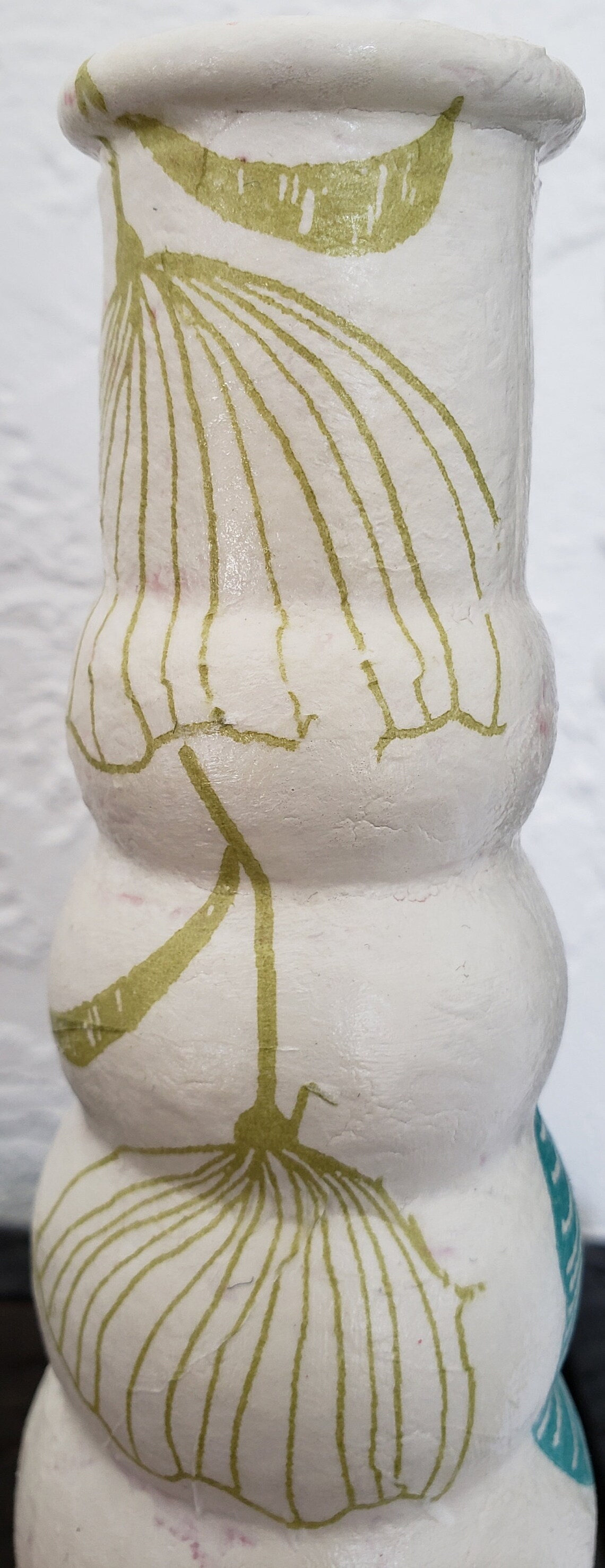 Blue Teal Glass Bottle and Glass Vase Decoupage Green Etsy