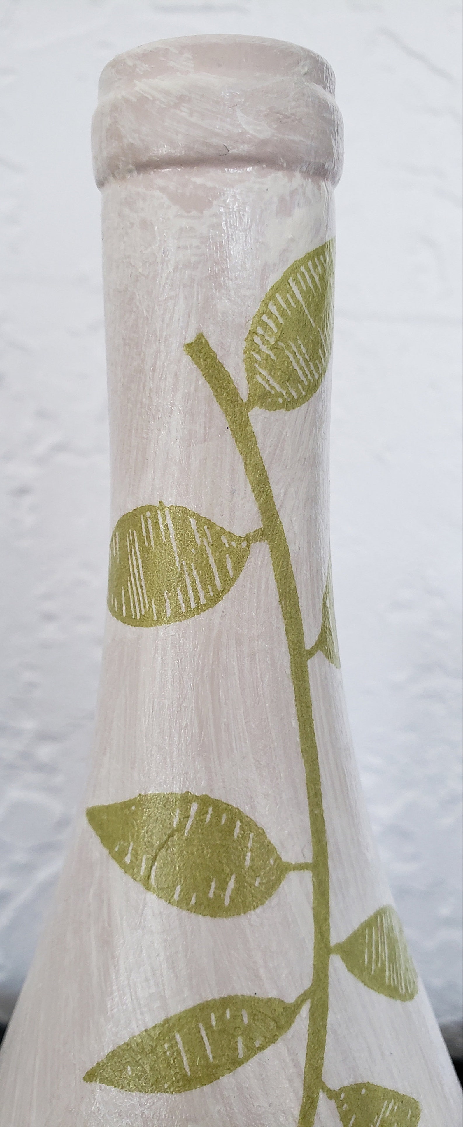 Blue Teal Glass Bottle and Glass Vase Decoupage Green Etsy