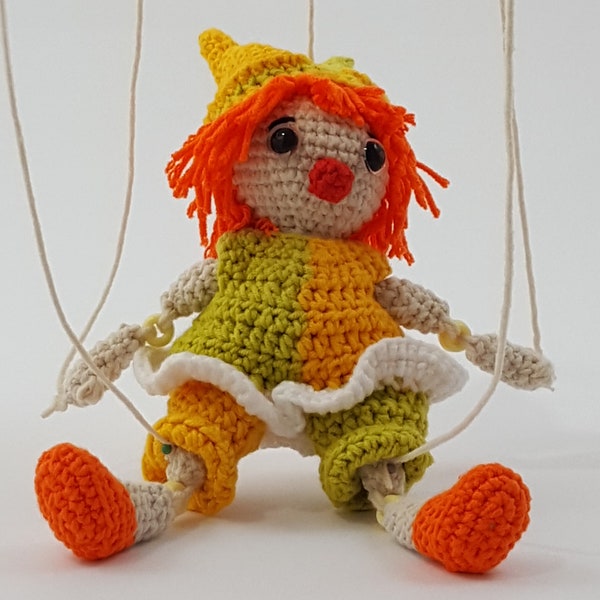 Little Clown marionette crochet pattern