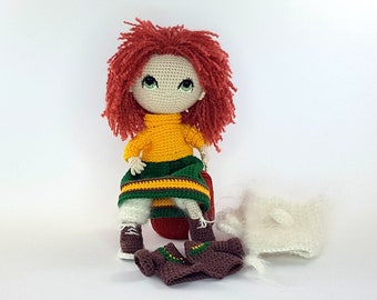 crochet pattern Green Eyed Doll  pdf