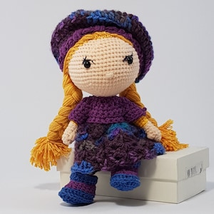 Purple doll doll crochet pattern amigurumi pdf
