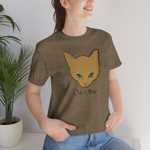 Cute and Fierce Kitten T-shirt Adorable Tough Cat Unisex Jersey Short Sleeve Tee image 1