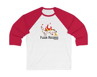 Floob Records Classic Tshirt - Unisex 3/4 Sleeve Baseball Tee - Support Indie Music!