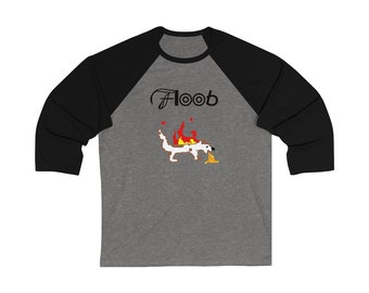 Floob Records Classic Tshirt - Unisex 3/4 Sleeve Baseball Tee - Support Indie Music!