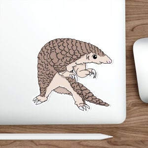Pangolin Die-Cut Stickers - Endangered Scaly Anteater