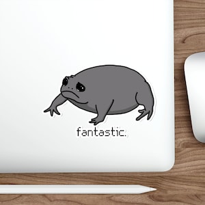 Fantastische Grumpy Frog Die-Cut Stickers - Zwarte RegenKikker