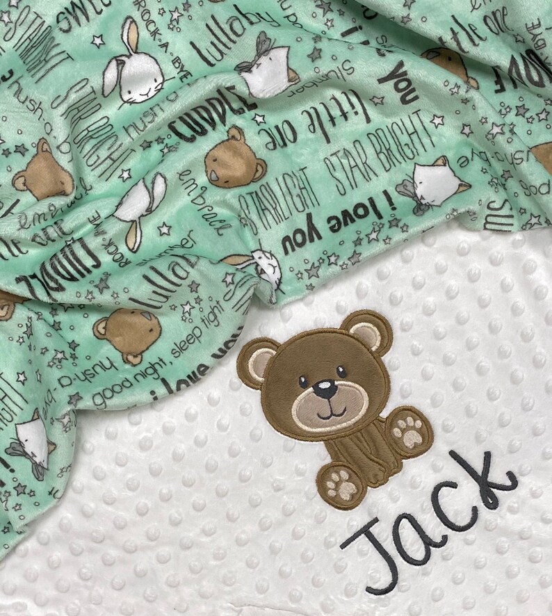 etsy baby blankets personalized