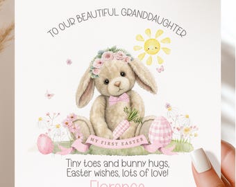 First Easter Card For Baby Girl, Granddaughter 1st Easter, Baby's First Easter 2026, Card For Daughter,Niece, Any Relation