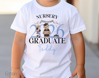 Personalised Nursery Graduation T-shirts For Girls & Boys, Nursery/Pre School Keepsake T-shirt, Nursery Leavers T-shirt, Nursery Leaver Gift