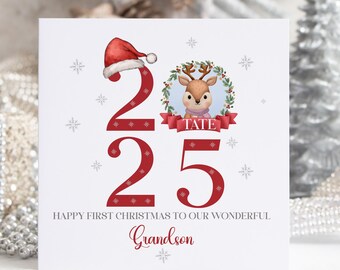 First Christmas Card For Baby Boy Or Girl, Baby's 1st Christmas 2025, Unisex Card for Son, Daughter Nephew, Niece, Any Relation