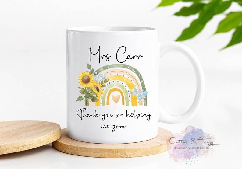Personalised Thank you teacher Mug, Teachers Gift, End Of term Gift, Foster Carer's Gift, Nursery Teacher Present, Childminder Gift image 2