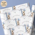Personalised Boys First Birthday Gift Wrap Paper, 1st Birthday Gift Wrap Roll Paper For for Son, Grandson, Nephew, Godson