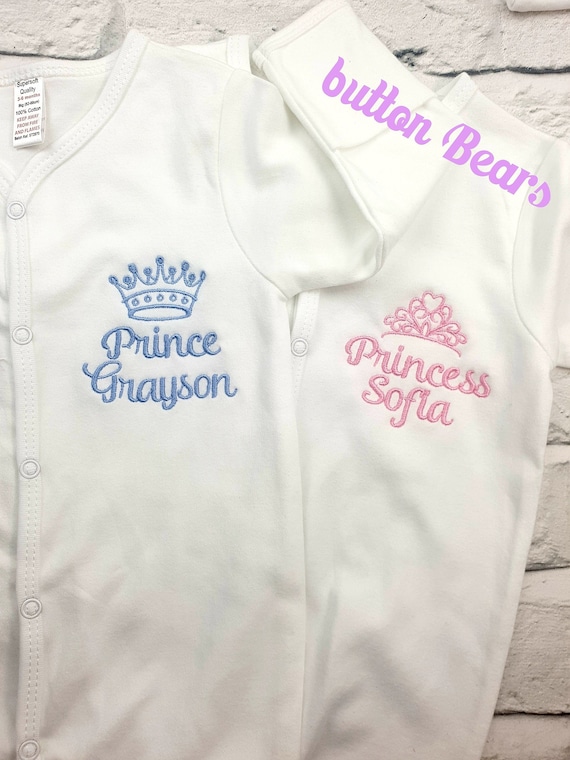 Prince has arrived baby blue rompersuit bodysuit baby grow sleepsuit babygrow
