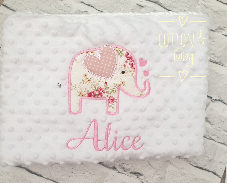 Personalised Baby Blanket Elephant Baby Blanket Personalised Etsy