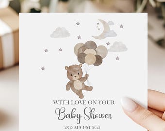 Personalised Baby Shower Card, Neutral Baby Shower Card, Baby Shower Gift, New Parents To Be, Mummy To Be, Card For Baby Boy Or Girl