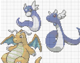 Modèle de point de croix Dratini Evolution