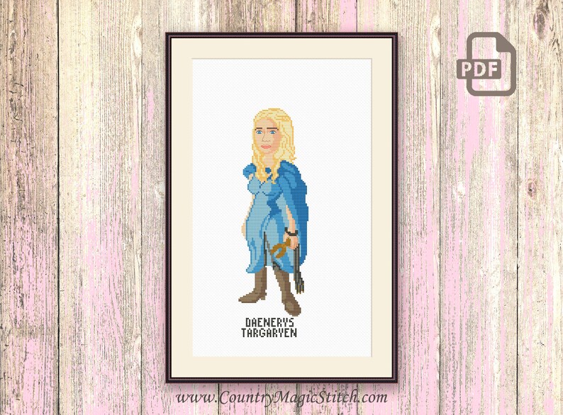 Daenerys Targaryen Cross Stitch Pattern Game of Thrones Etsy