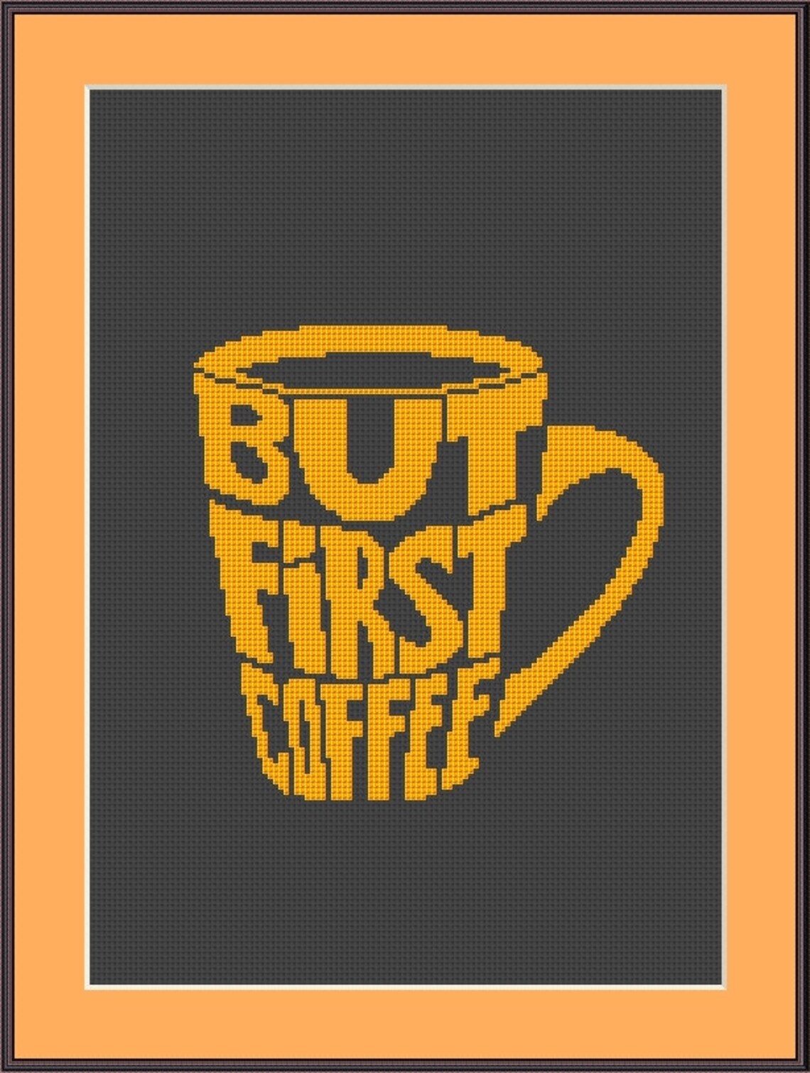 But First Coffee Cross Stitch Pattern A Сup Of Сoffee Cross Etsy