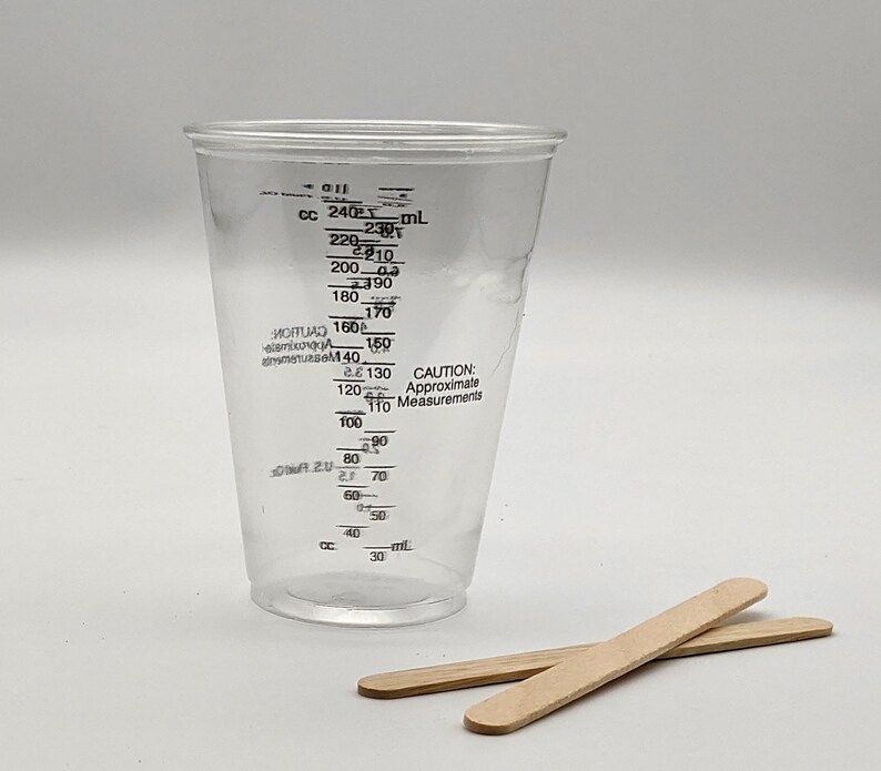Disposable epoxy resin measuring cup 8oz 240 ml epoxy mixing etsy