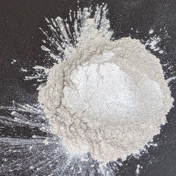 Sparkle White Mica Powder for Epoxy Crafts Nails Cosmetics Soap 