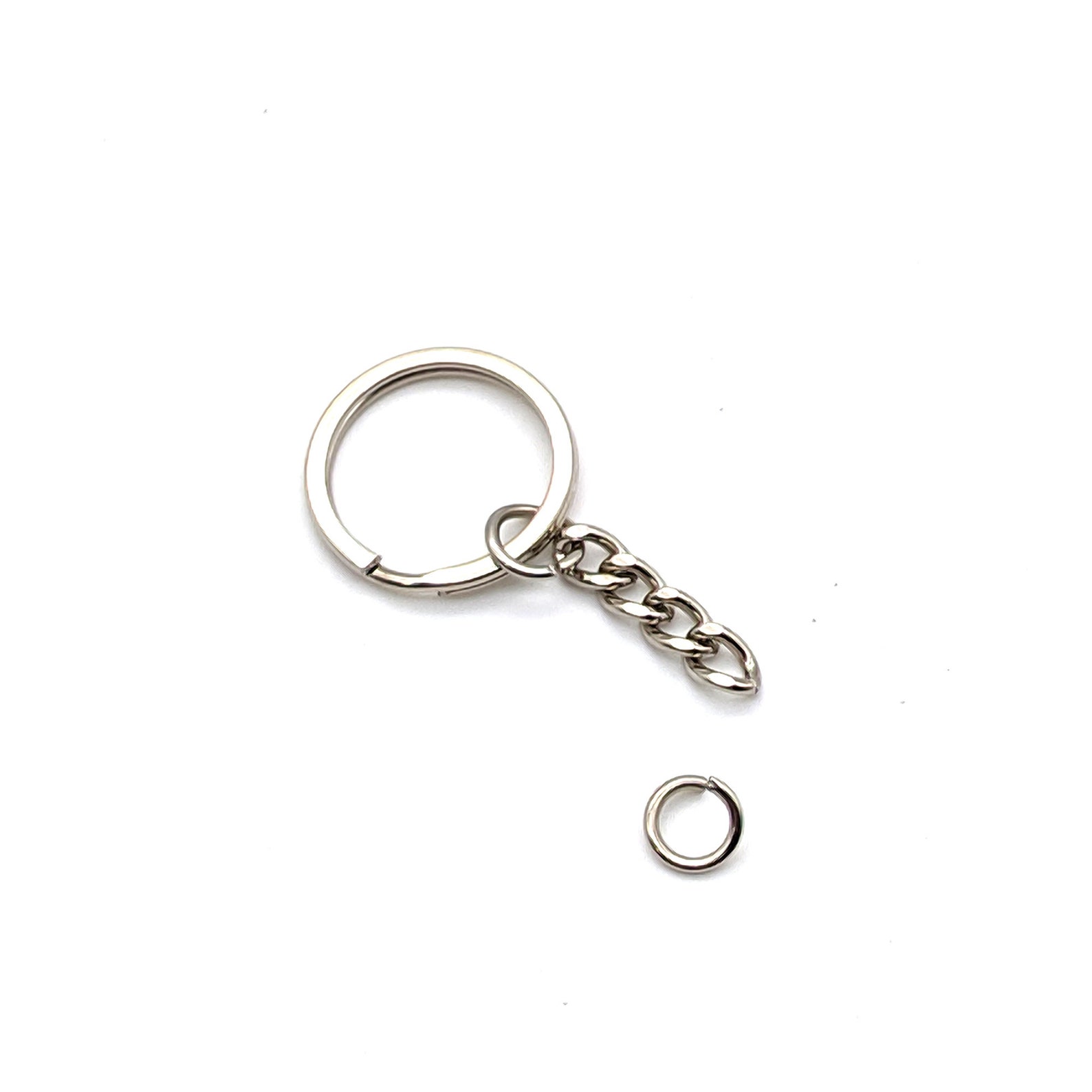 Bulk Key Ring With Chain and Jump Ring Nickel Plated Key Etsy