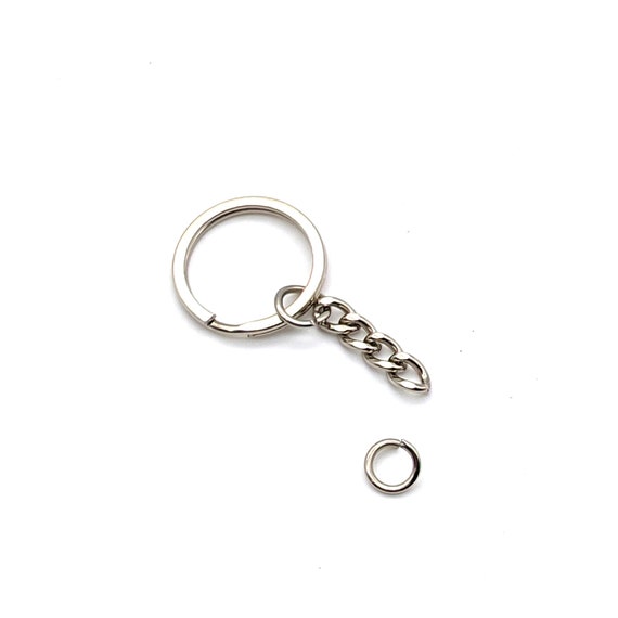 Bulk Key Ring With Chain and Jump Ring Nickel Plated Key Chains