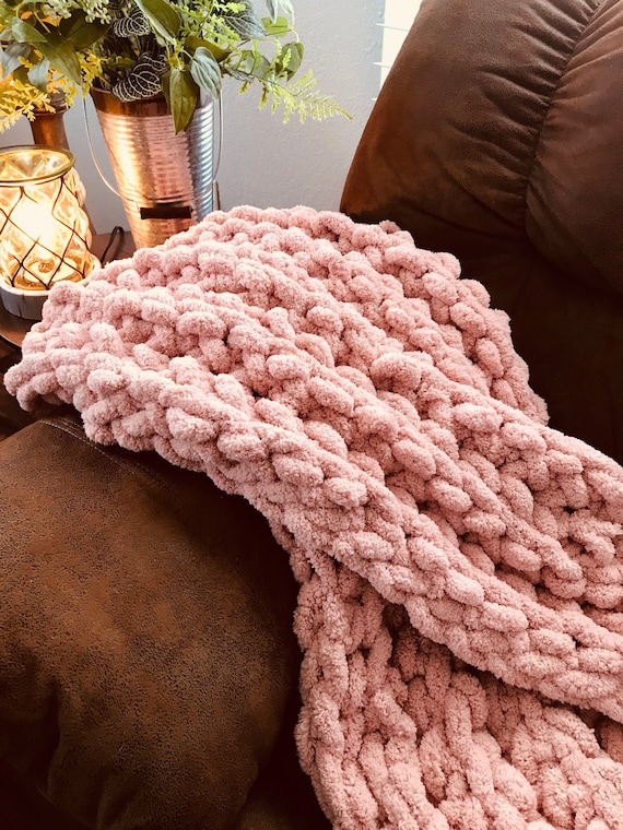 Hand Crocheted Chunky Blanket Etsy