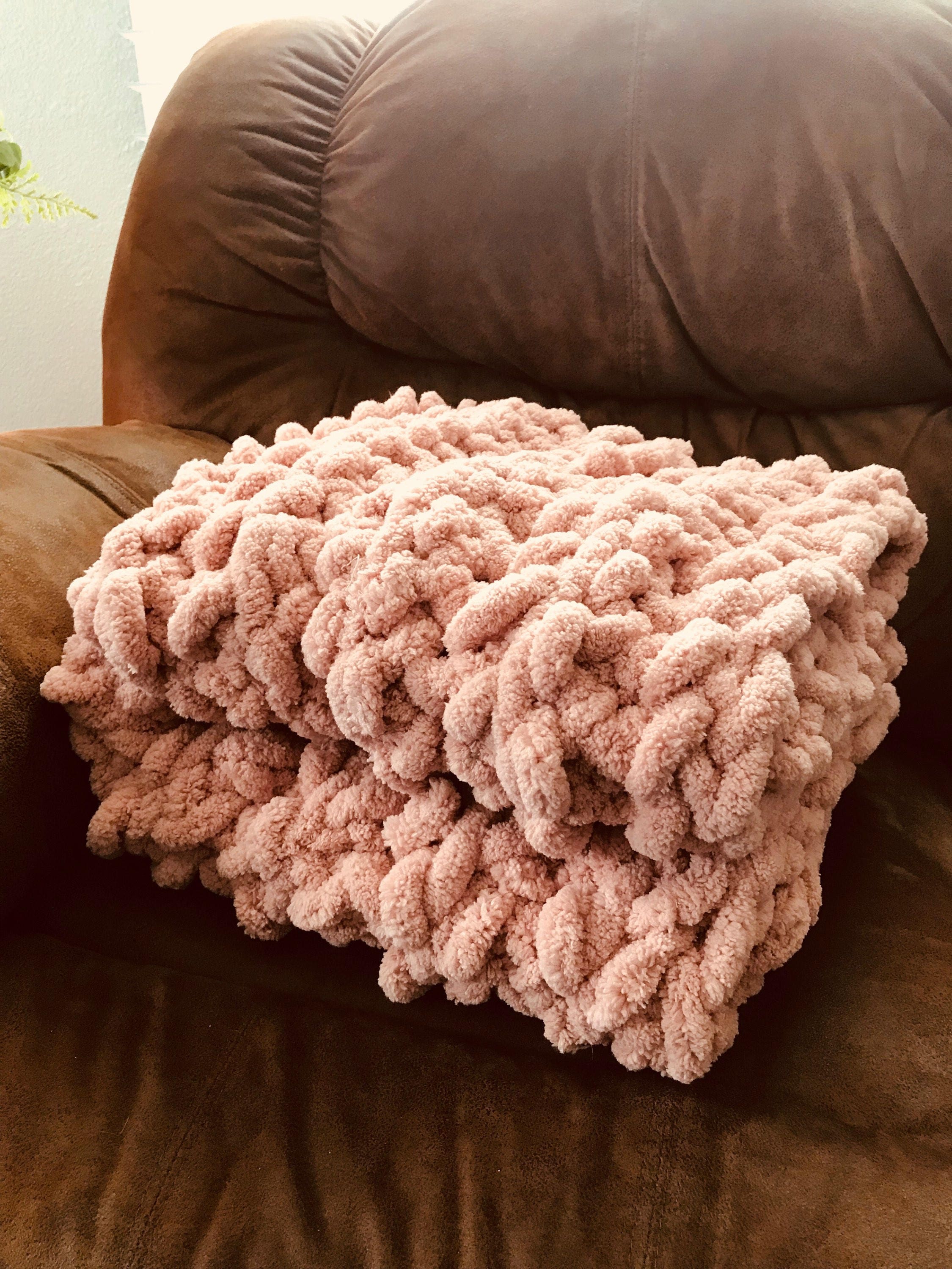 Hand Crocheted Chunky Blanket Etsy