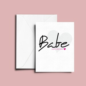 Cartão de aniversário BABE