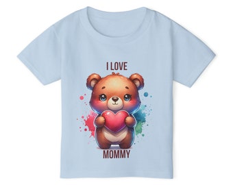 T-shirt I Love Mommy Bear Heavy Cotton™ pour tout-petit