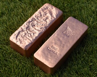 Handmade Fine Copper Ingots - 1Kg (2.2lbs) (35oz) Investment & Crafts