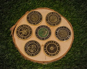 Limitierte handgefertigte und lasergravierte Outer Wilds Solid Metal Münzen Kollektion